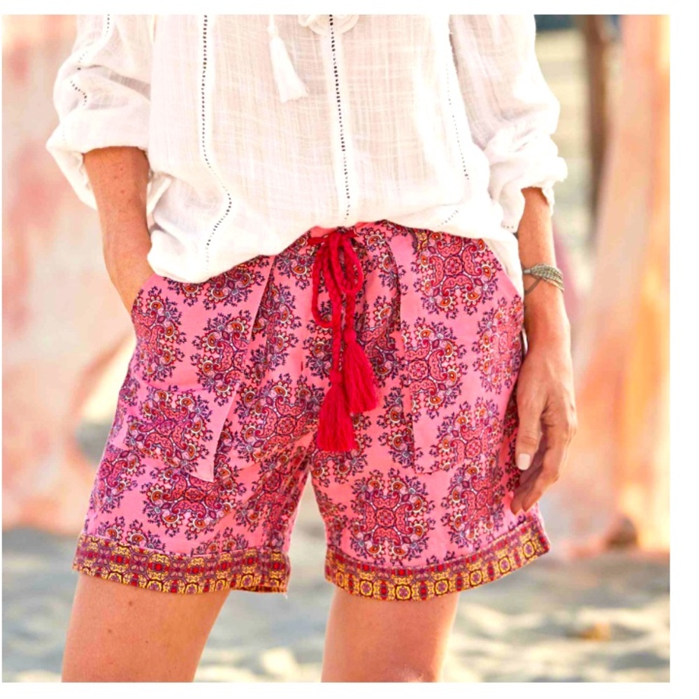 Sundance - Kalini Shorts, Size Large, color PINKPAISLY